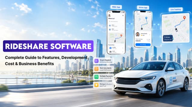 Rideshare Software: Complete Guide to Features, Development, Cost & Business Benefits