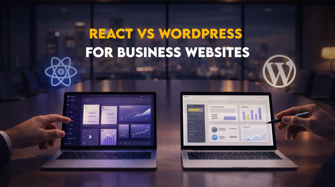 React vs WordPress for Business Websites