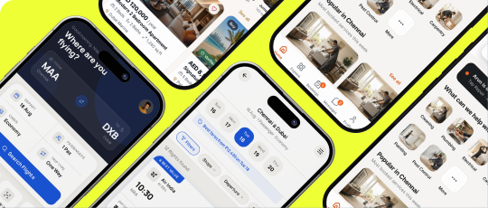 MVP app screens